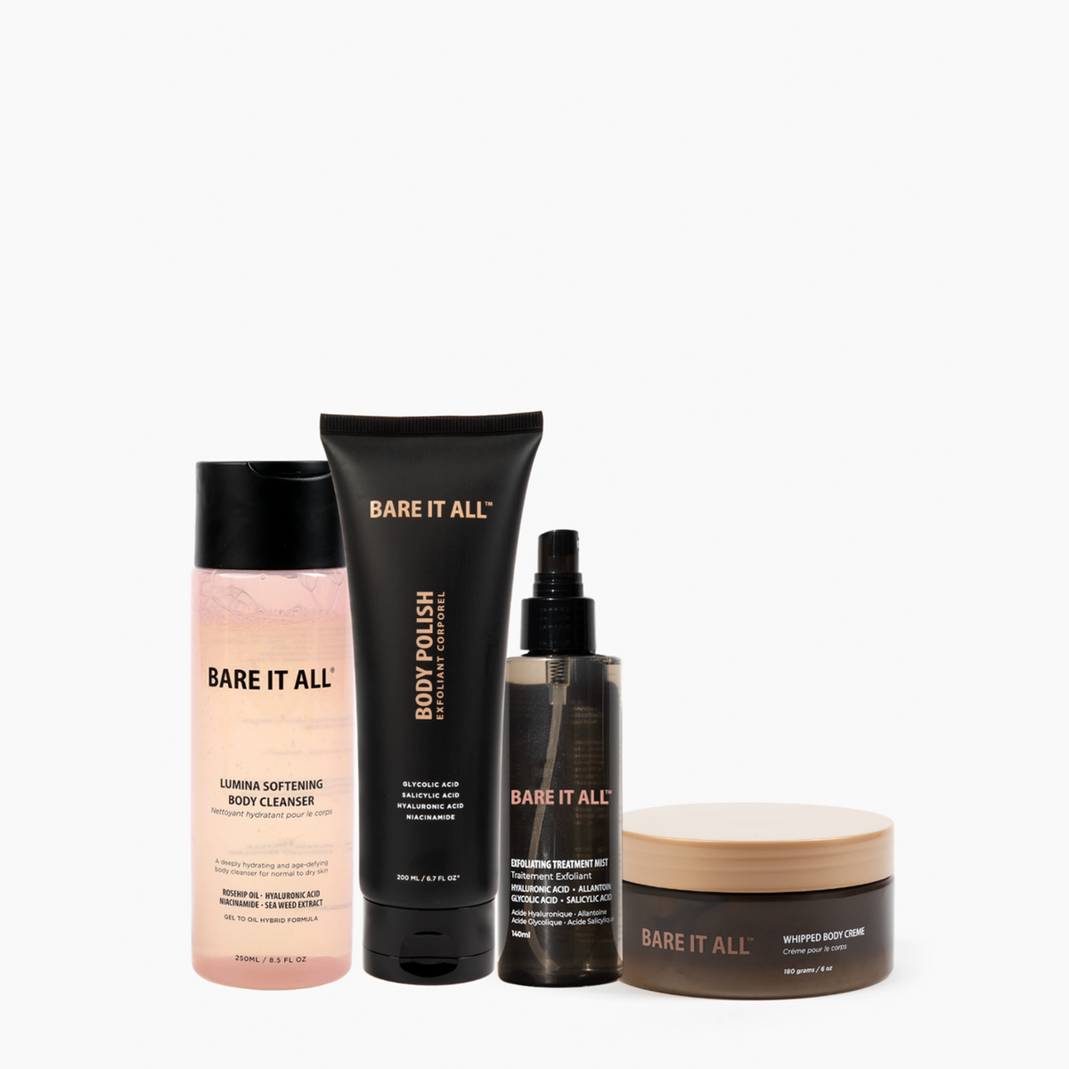 4 PIECE BARE IT ALL METHOD KIT (Normal to Dry Skin)