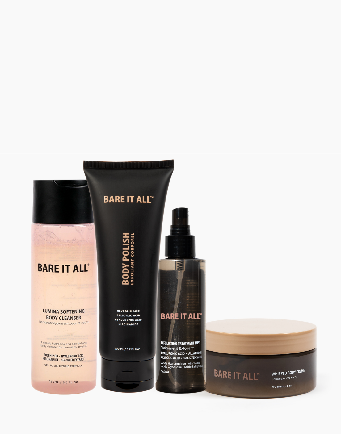 4 PIECE BARE IT ALL METHOD KIT (Normal to Dry Skin)