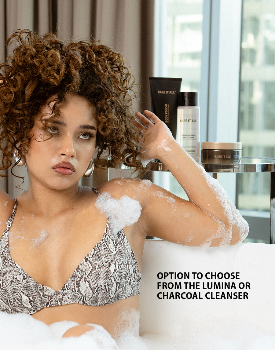 THREE-STEP ESSENTIALS BODY CARE ROUTINE: Cleanser, Body Polish, Whipped Body Creme