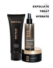 KP SMOOTHING KIT - Body Polish, Exfoliating Treatment Mist, Whipped Body Creme