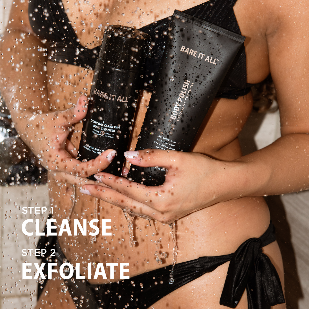 SHOWER KIT: CLARIFYING CHARCOAL BODY CLEANSER & BODY POLISH