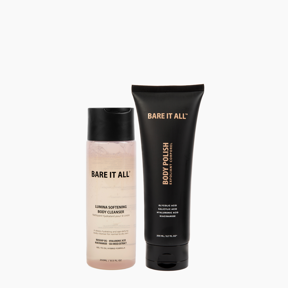 SHOWER KIT (Dry / Normal Skin): LUMINA SOFTENING BODY CLEANSER & BODY POLISH