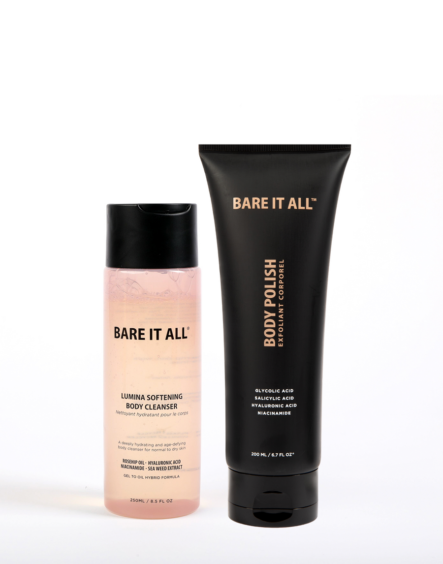 SHOWER KIT (Dry / Normal Skin): LUMINA SOFTENING BODY CLEANSER & BODY POLISH