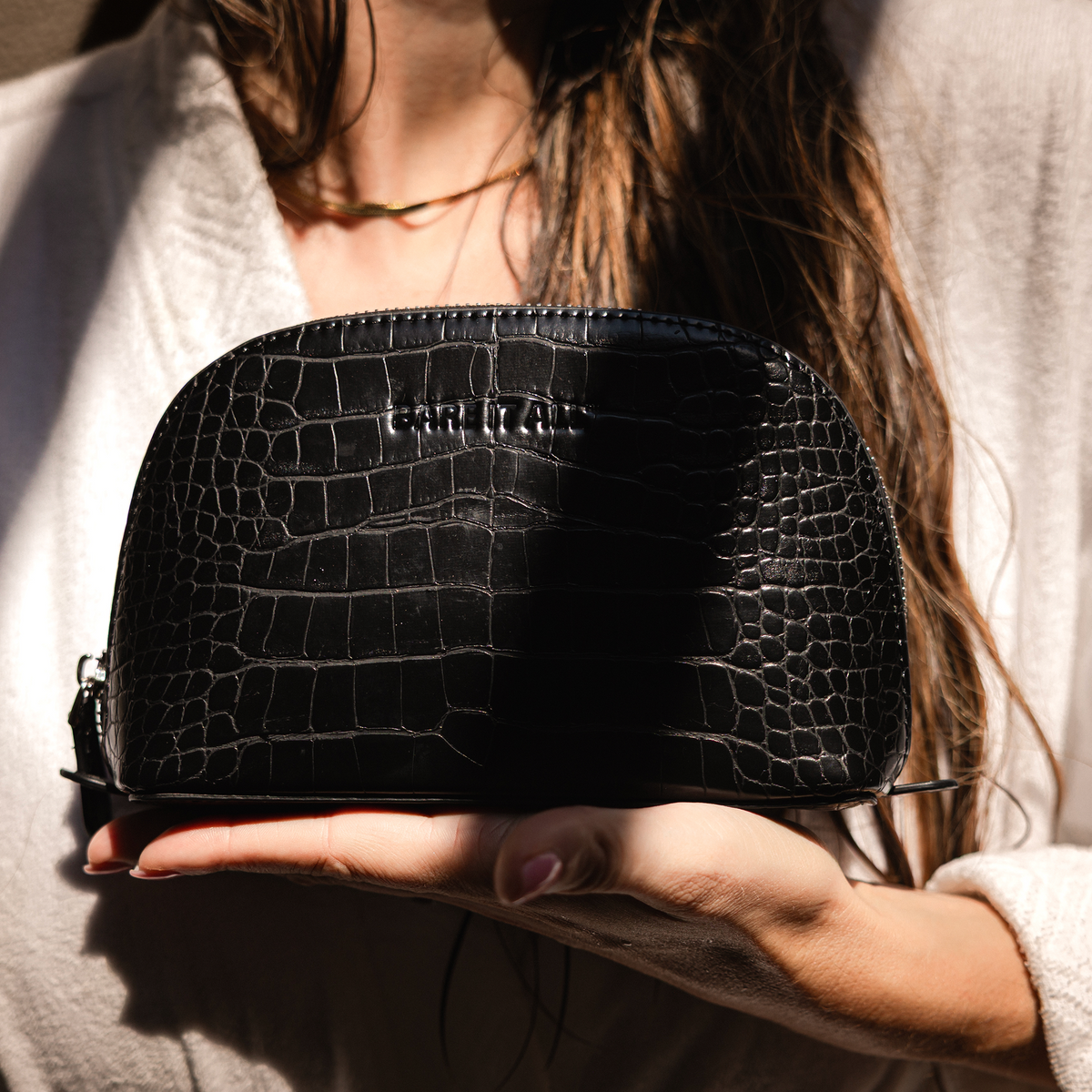 Croc Embossed Travel Bag