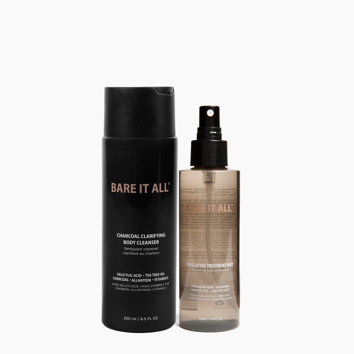 THE CLARIFYING KIT: EXFOLIATING MIST & CHARCOAL BODY CLEANSER DUO